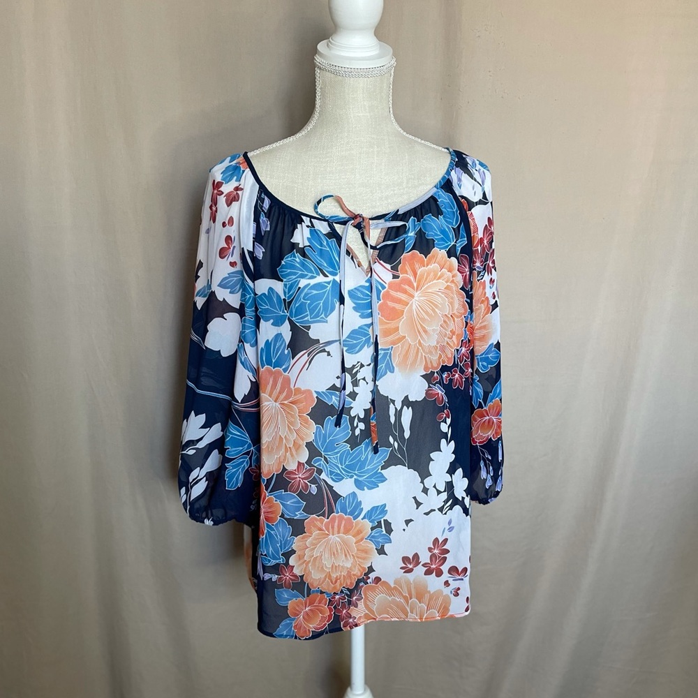 Flowy Colorful Top - size L